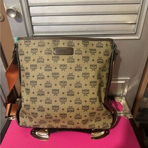 MCM sling bag PVC and leather